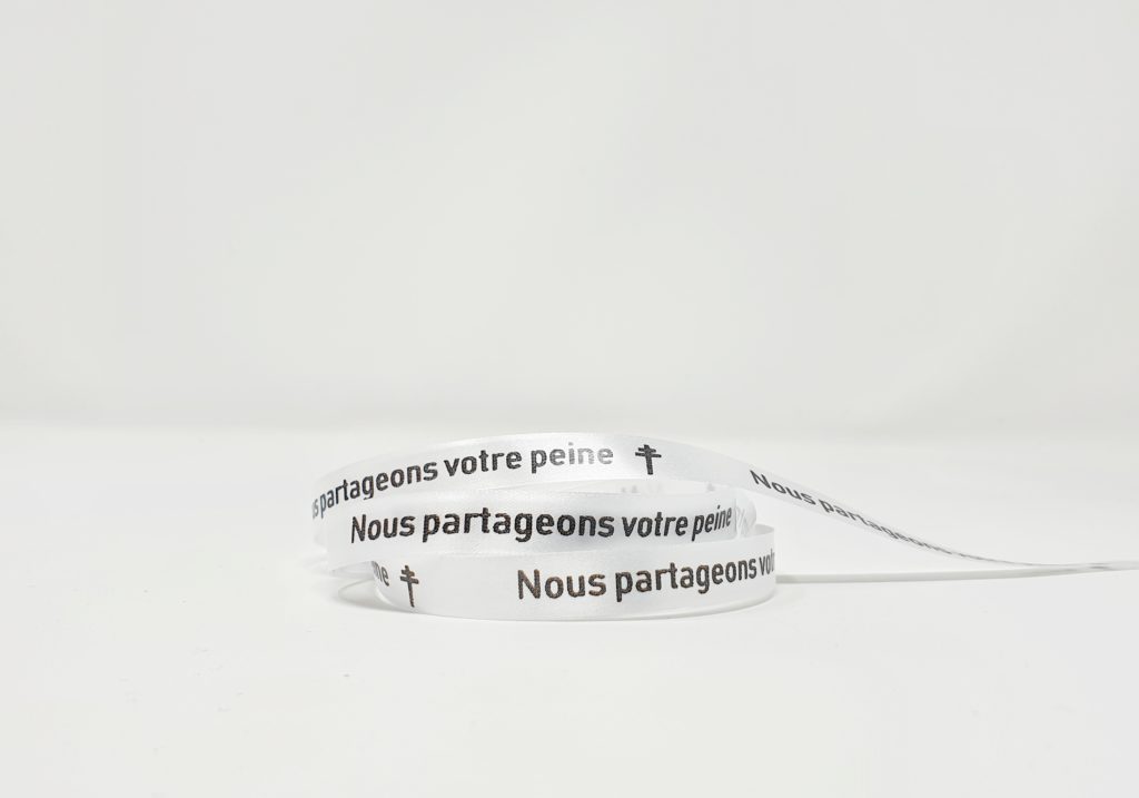Ruban deuil personnalisé