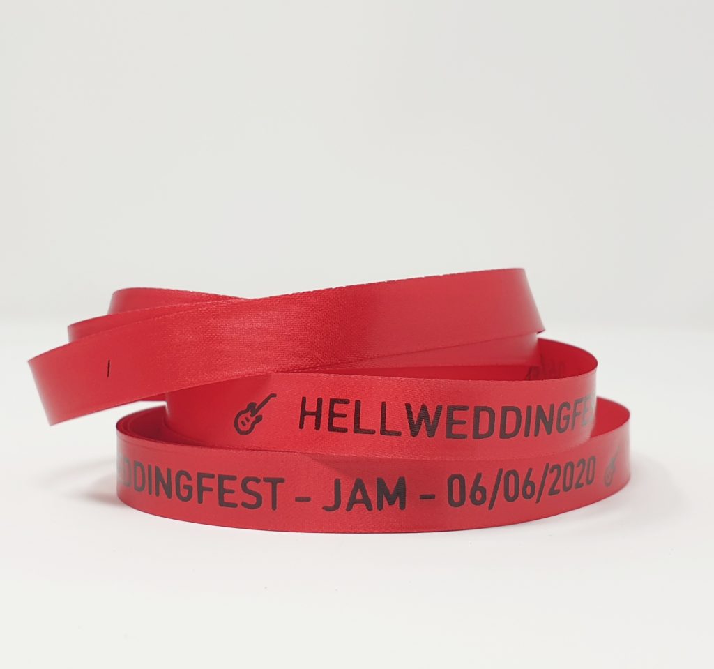 bracelet ruban personnalisé mariage