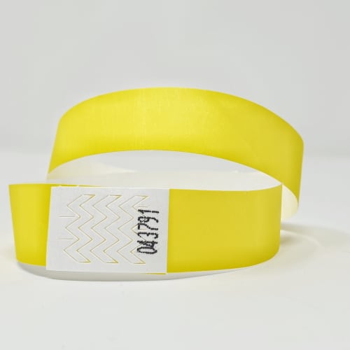 bracelet papier jaune fluo sans marquage