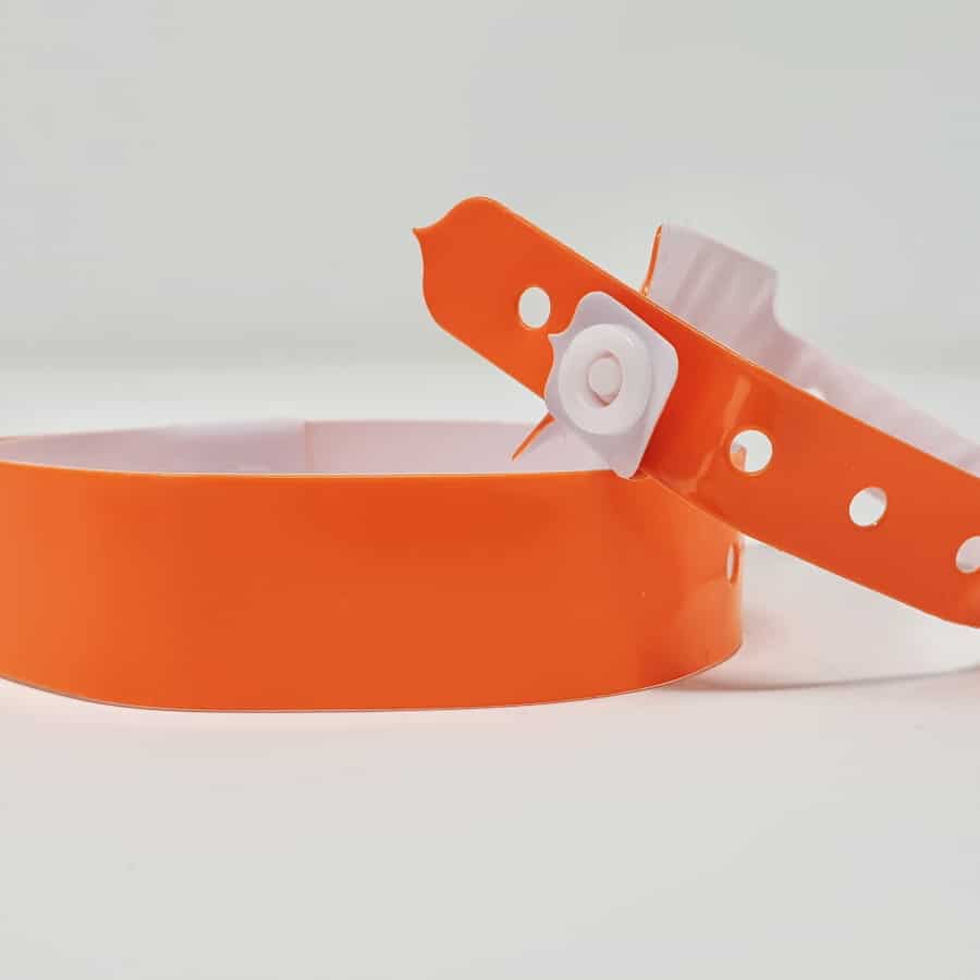 Bracelet vinyle orange sans marquage